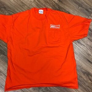 Hanes Orange Short Sleeve Tee Vibrant Cotton Comfort